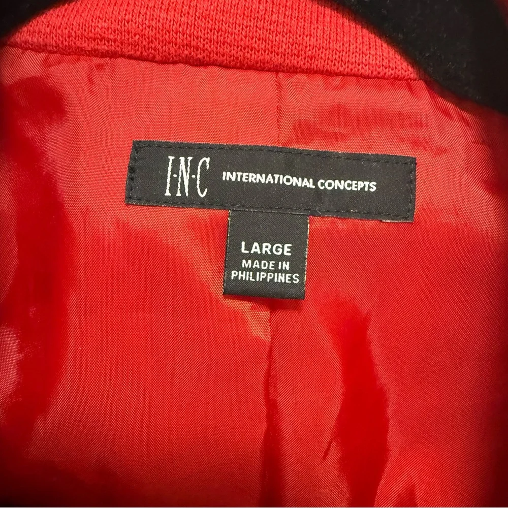 INC International Concepts Red Trench Coat - Picture 3 of 8